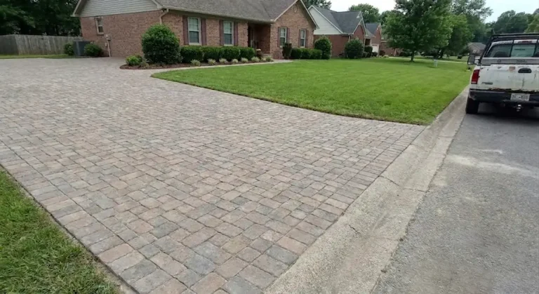 Paver driveway before in chattanooga, tn